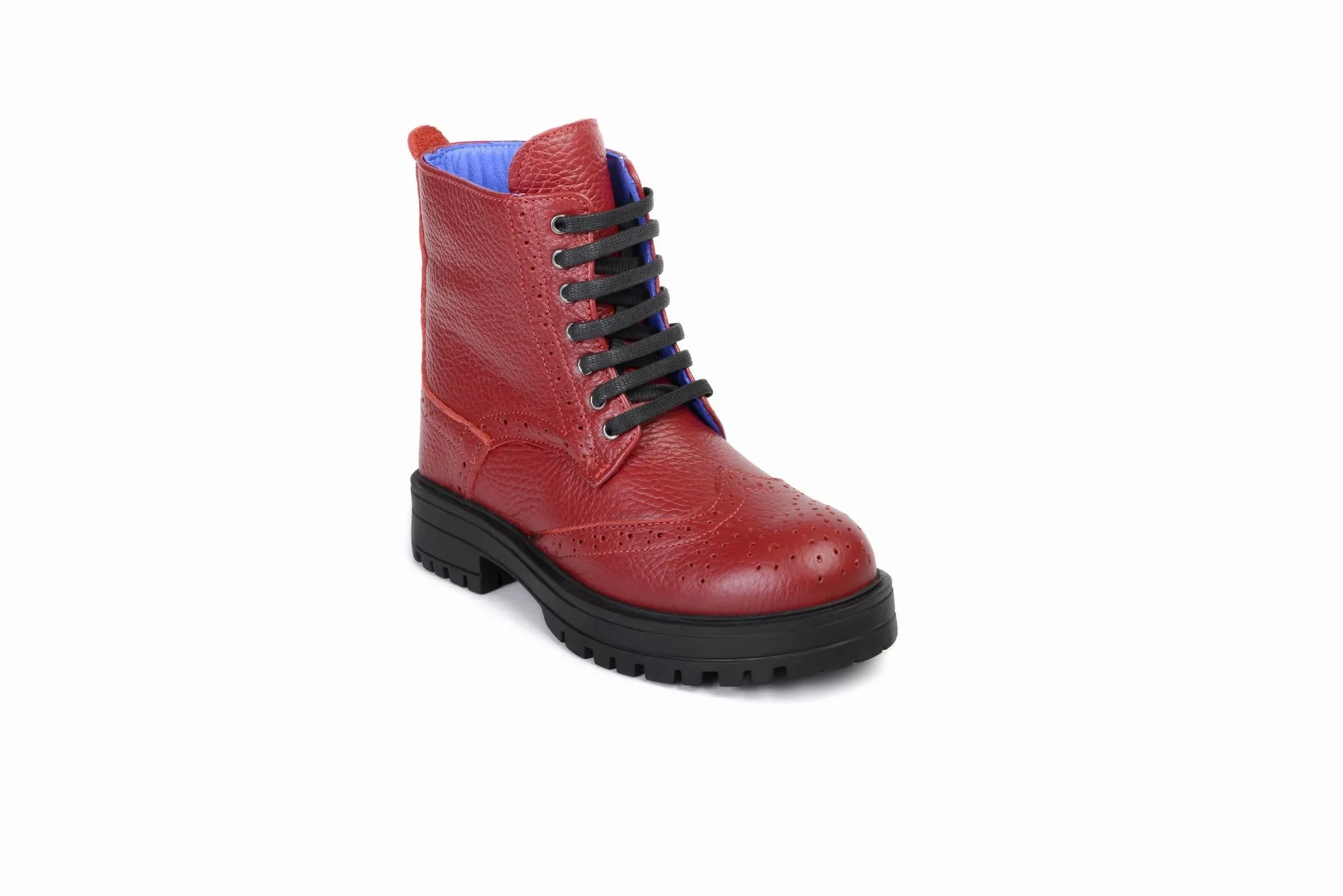 FOOT FEDERATION DERBY WINGTIP KIDS' BOOT RED