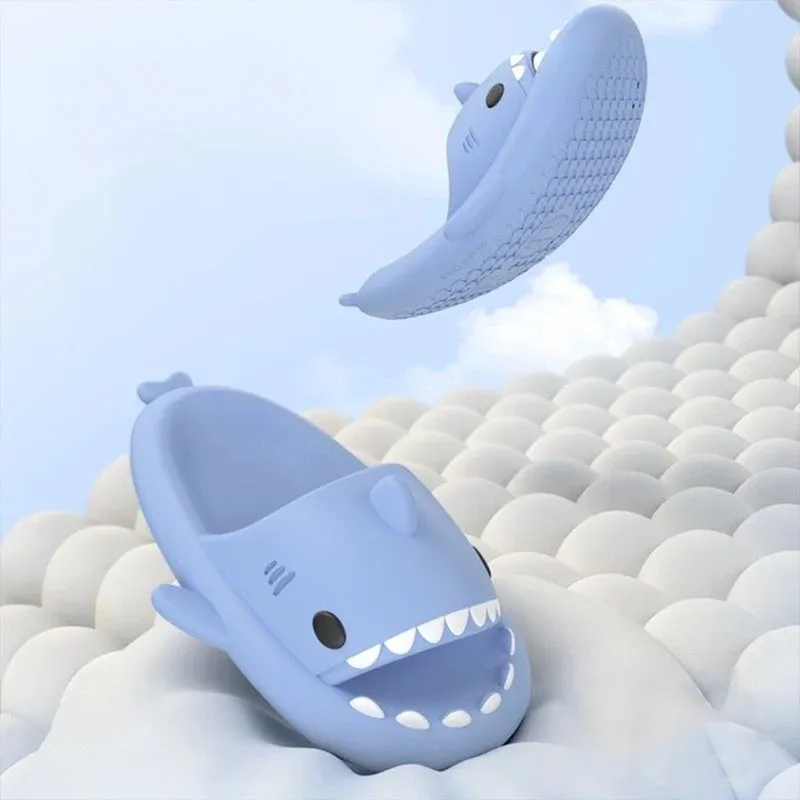 Pallene 2024 New Kids Shark Slippers Fashion Children Cartoon Slippers
